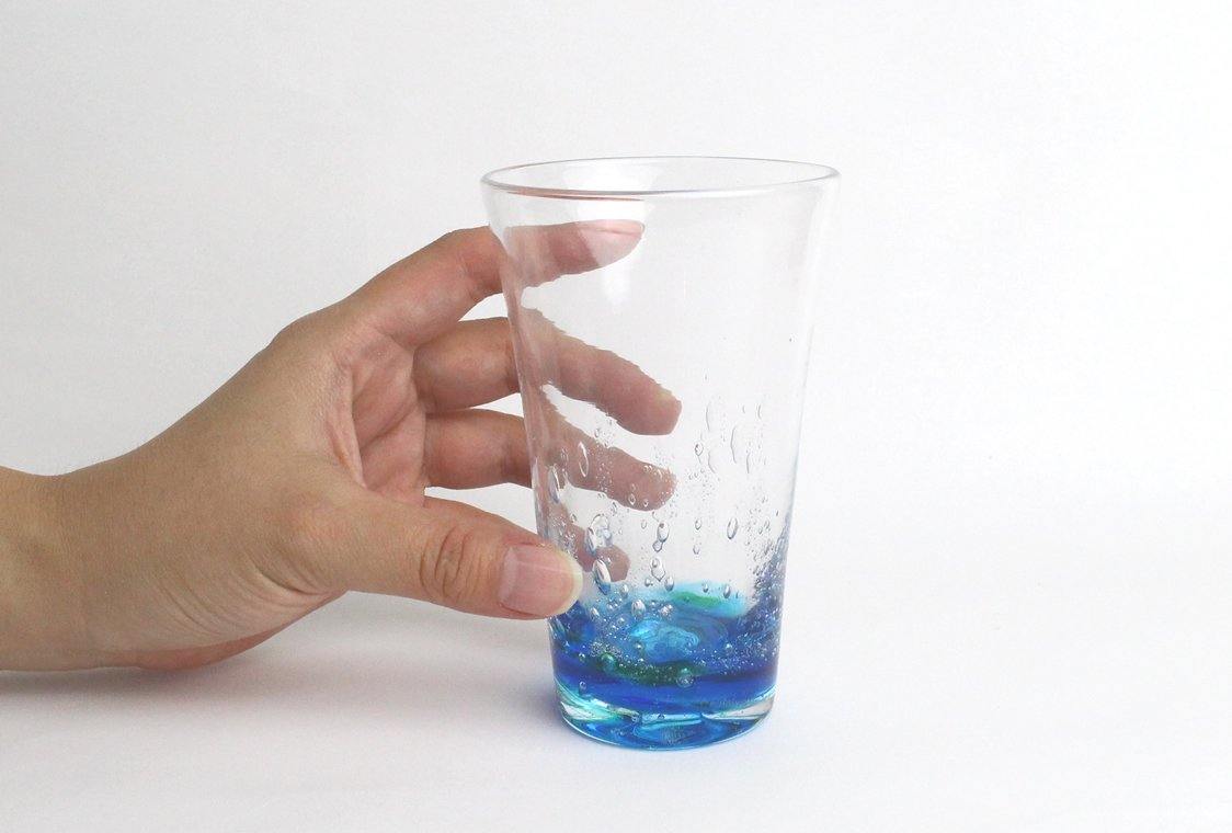 オキナワオーシャン　ビアグラス（レギュラー） - RYUKYU GLASS WORKS 海風